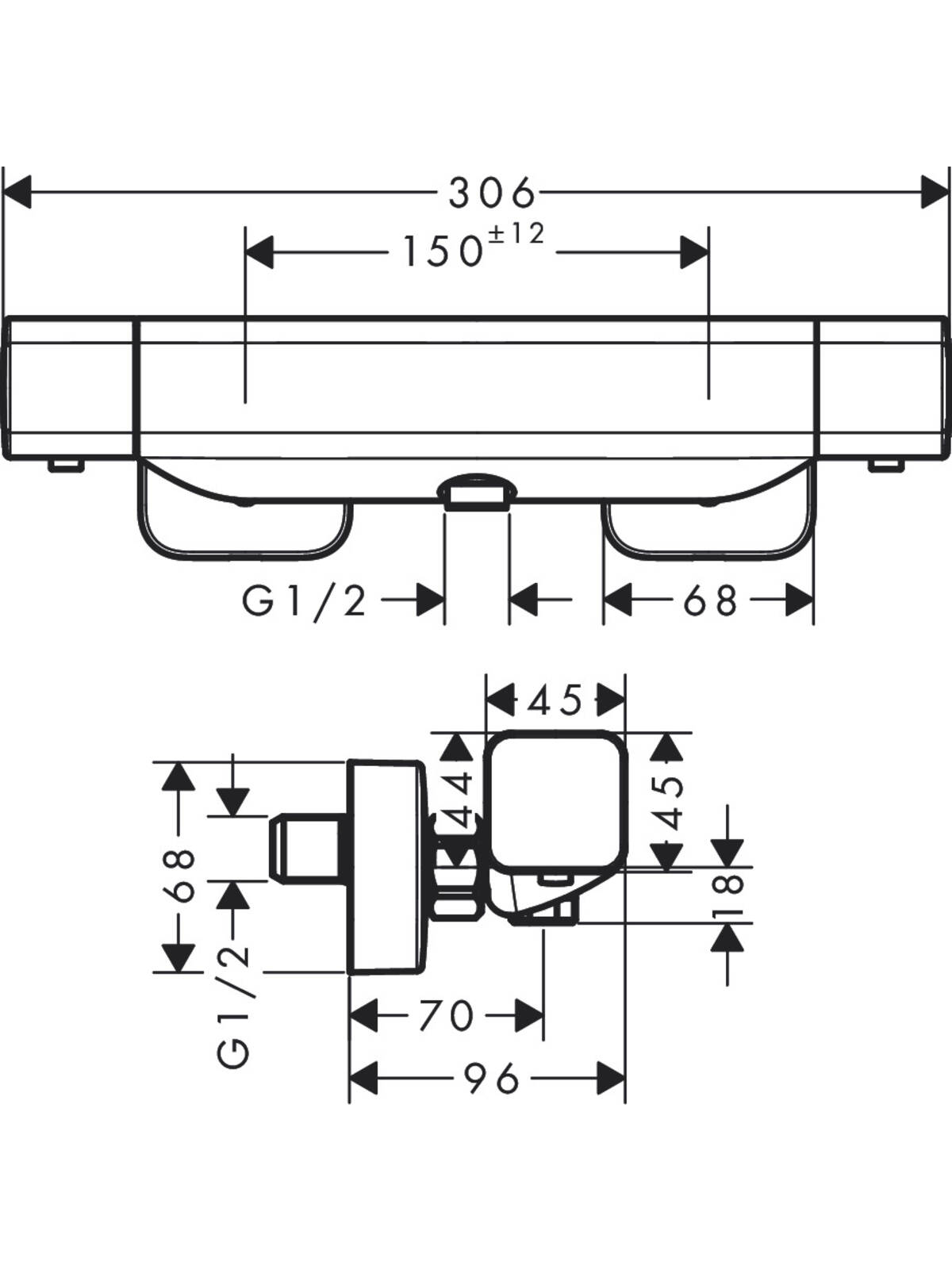 Termostatas dušui Hansgrohe Ecostat E 15773000 2 Termostatas dušui Hansgrohe Ecostat E 15773000 2