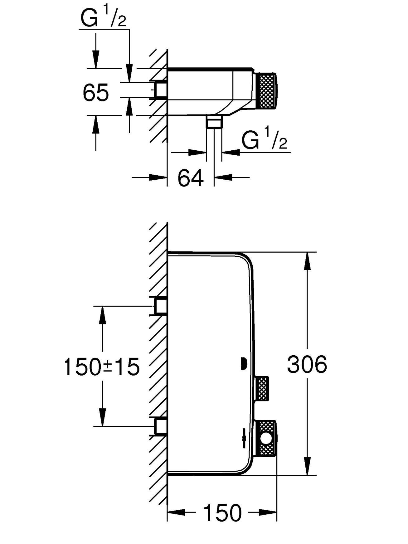 Termostatinis dušo maišytuvas Grohe SmartControl 7