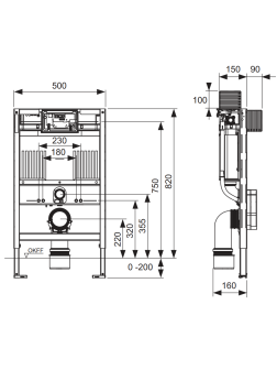 TECEprofil pažemintas WC rėmas (820mm) 9300380 TECEprofil pažemintas WC rėmas (820mm) 9300380
