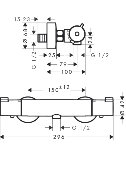 Termostatas dušui Hansgrohe Ecostat CL 13211000