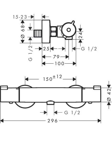 Termostatas dušui Hansgrohe Ecostat CL 13211000 1