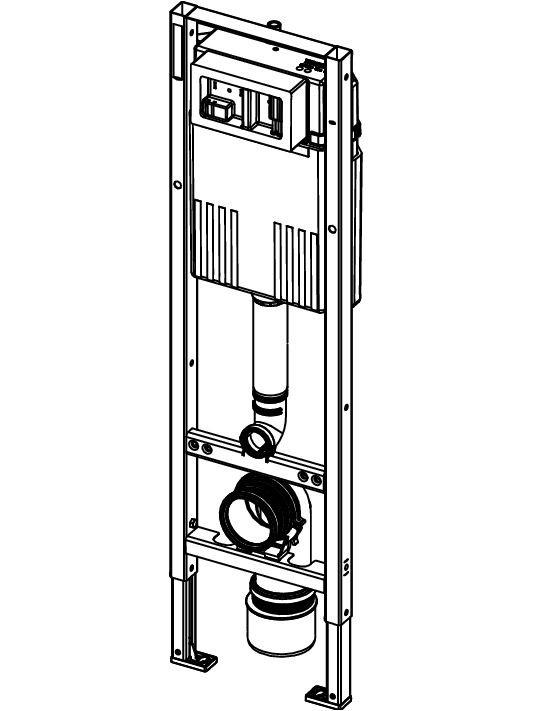 TECEbase WC rėmas su Base 320 bakeliu, 1120 mm 1