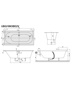 Vonia Villeroy & Boch Oberon 190x90 cm