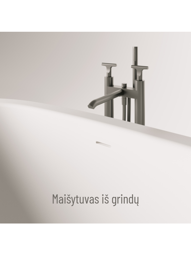 Vonia PAA Dolce Silkstone 180 x 90 cm, balta matinė 2