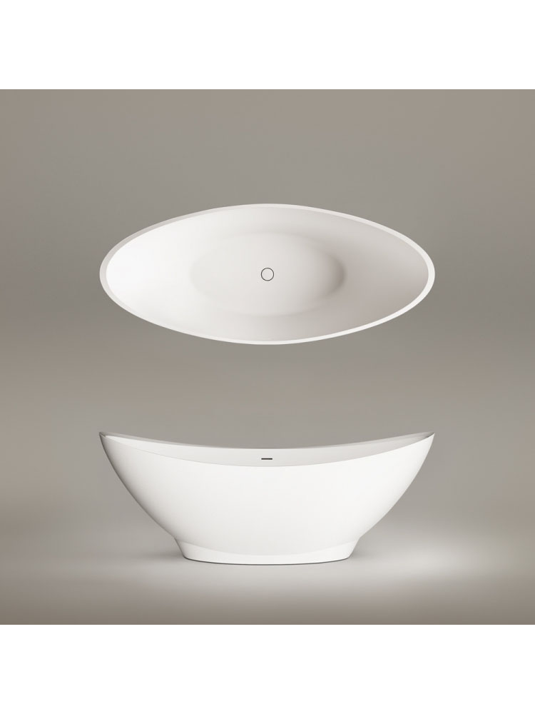 Vonia PAA Felice Silkstone 194,5 x 83 cm, balta matinė Vonia PAA Felice Silkstone 194,5 x 83 cm, balta matinė