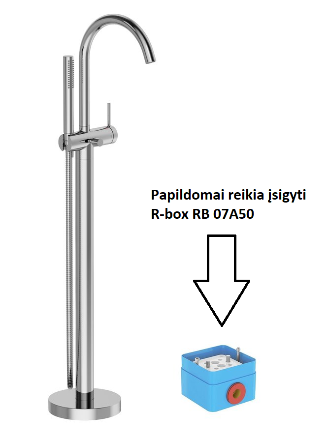 Grindinis vonios maišytuvas Ravak Freedom FM 082.00CR.RB07A 3