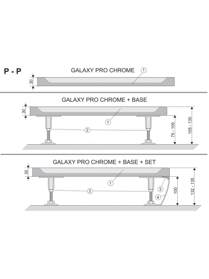 Dušo padėklas Ravak Gigant Pro Chrome 11 Dušo padėklas Ravak Gigant Pro Chrome 11